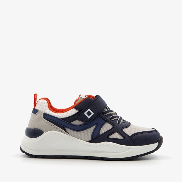Blue Box jongens sneakers met oranje hiellus