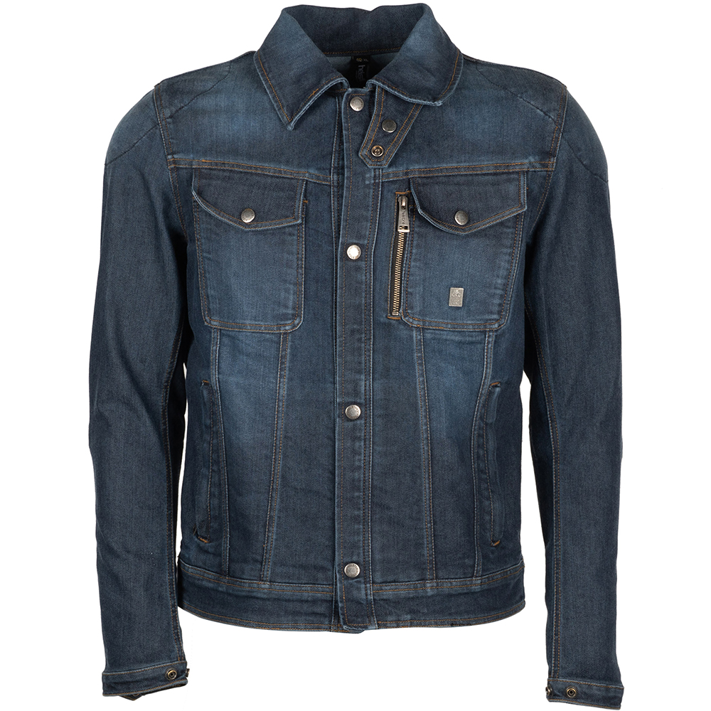 Helstons - Blouson Western Air toile coton renforcée Bleu