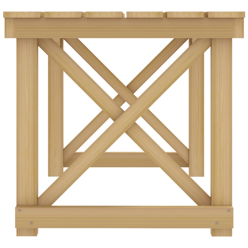Mobilier de salle à manger de jardin 3 pièces bois de pin imprégné