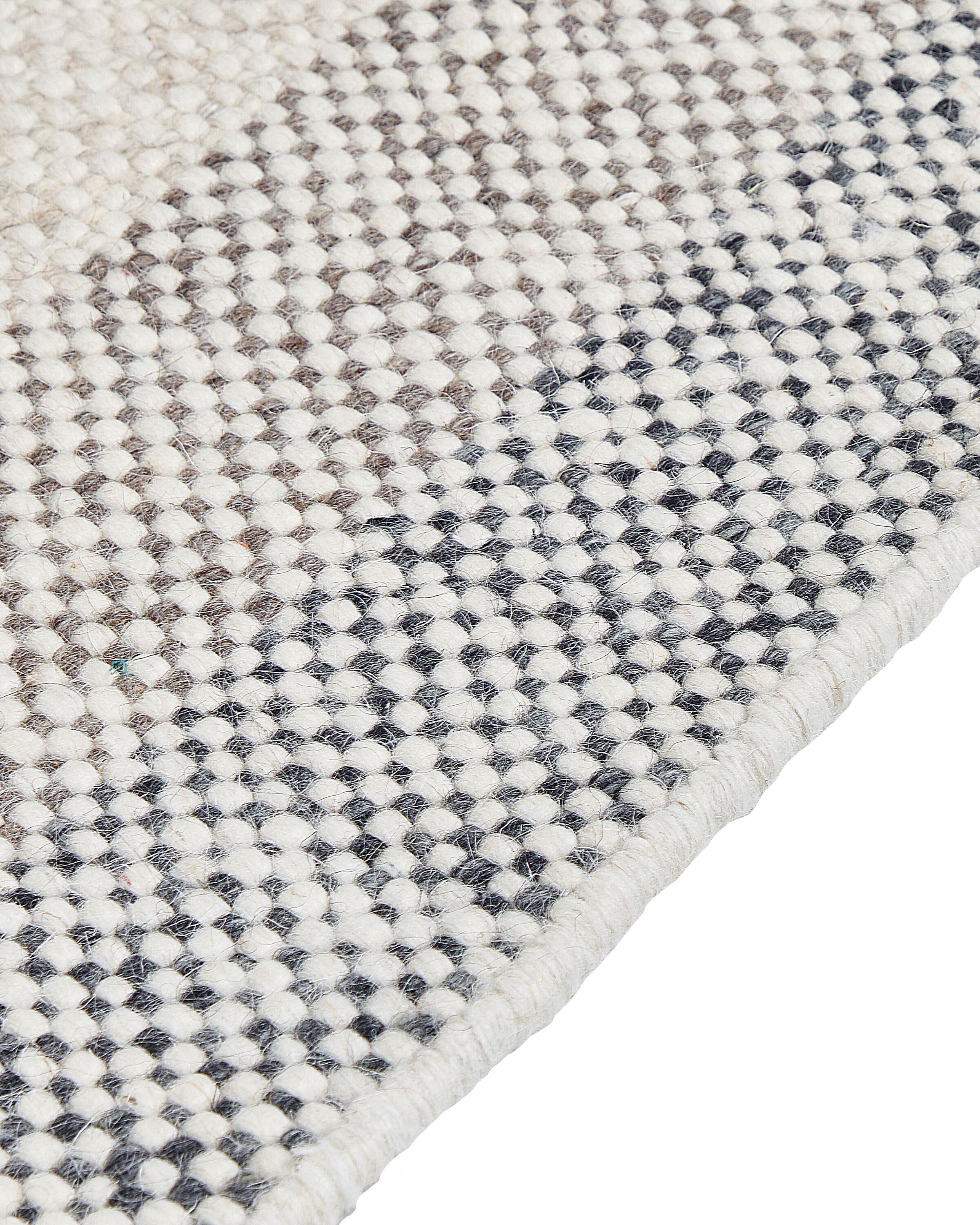 Vloerkleed EMIRLER Wit 160 x 230 cm Wol