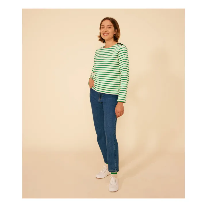 Petit Bateau Marinière Majorel - Collection Femme | Vert
