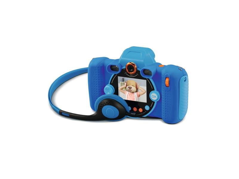 Vtech Kinderkamera Kidizoom Duo FX -FR- Blau Multifunktionale Digitalkamera mit integriertem Blitz