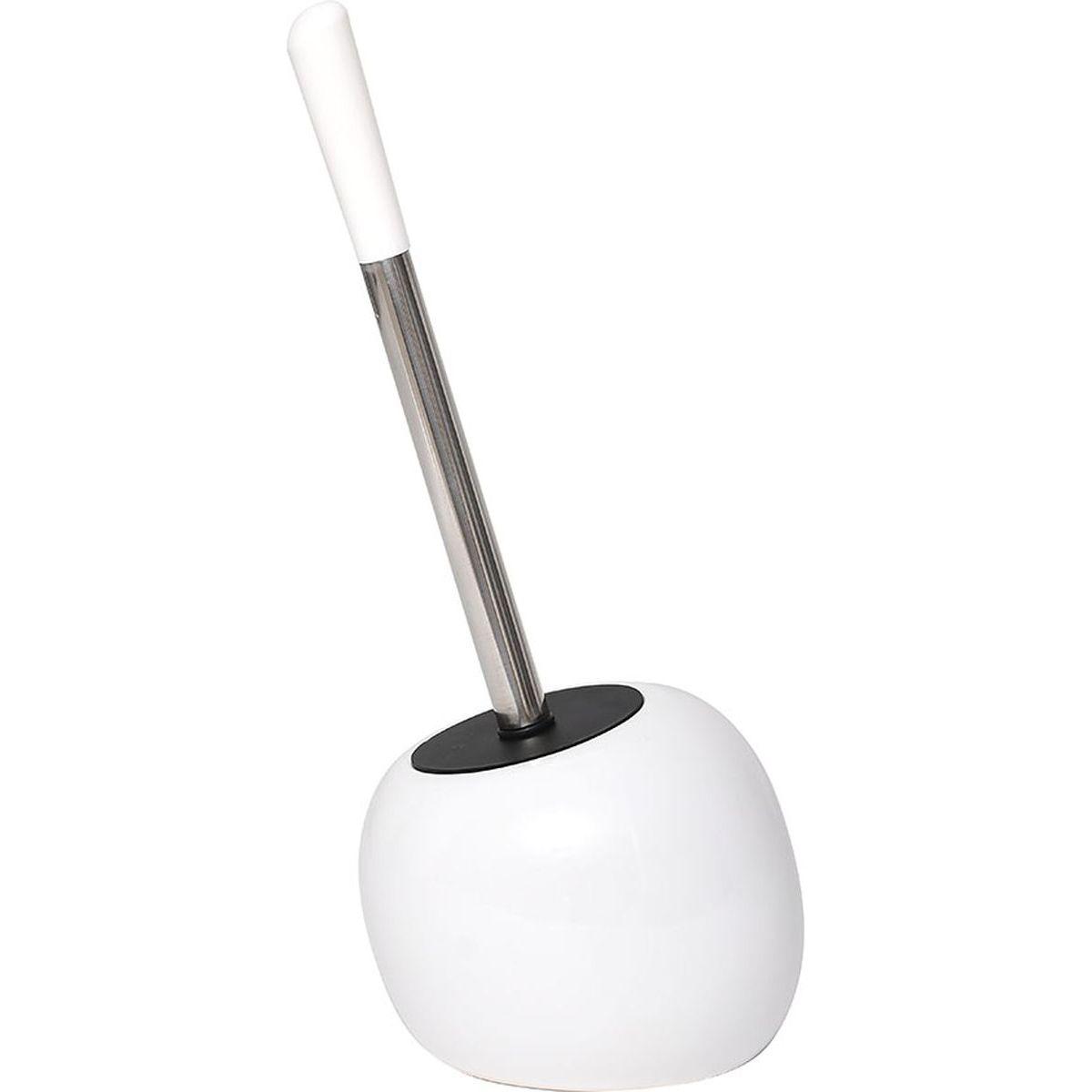 BROSSE WC GRES FORME GALET BLANC