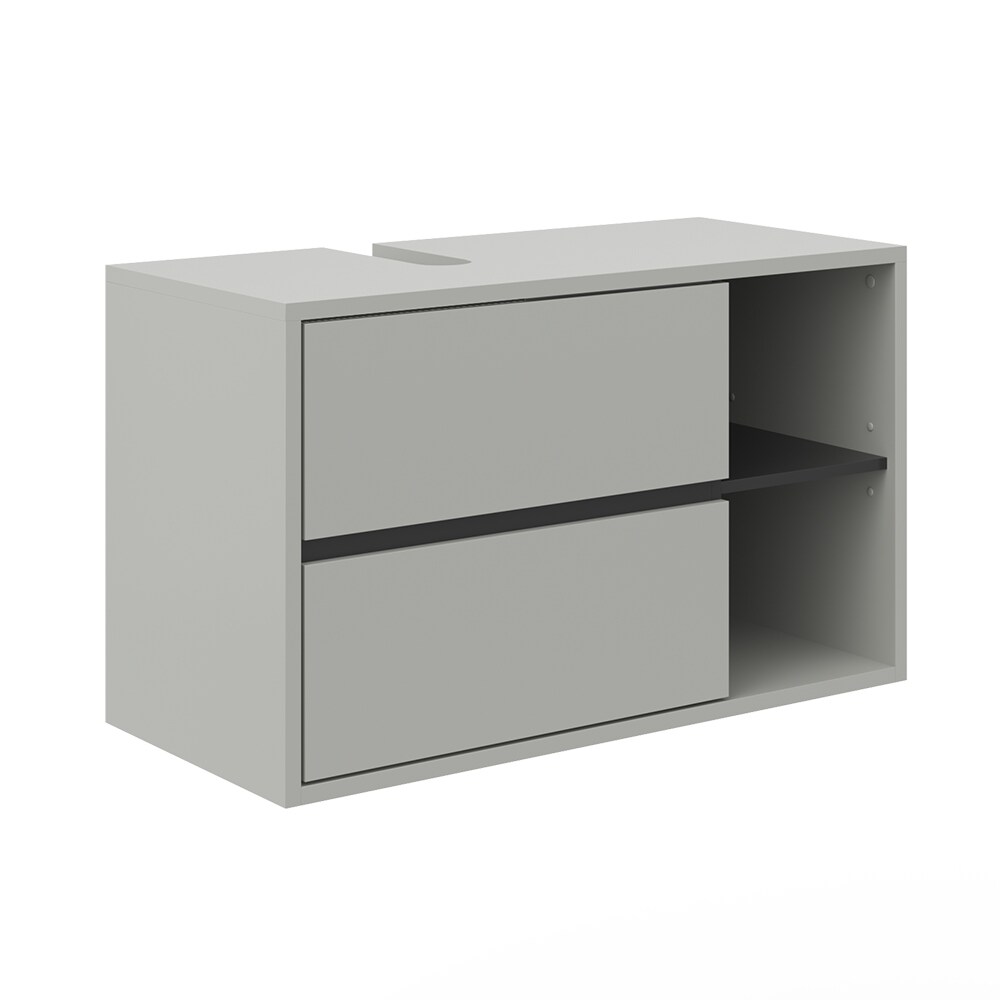 Vicco Waschtischunterschrank Waschbeckenunterschrank Viola Grau Anthrazit modern 100x60 cm Badkommode Badschrank Badezimmer Schrank Badmöbel Schranktür Schrankfach