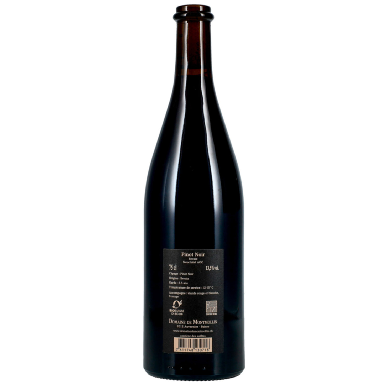 Neuchâtel AOC Pinot Noir Bevaix Domaine de Montmollin -75cl