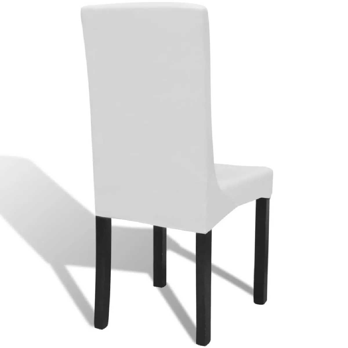 vidaXL Housse de Chaise Extensible Blanc 4 pcs