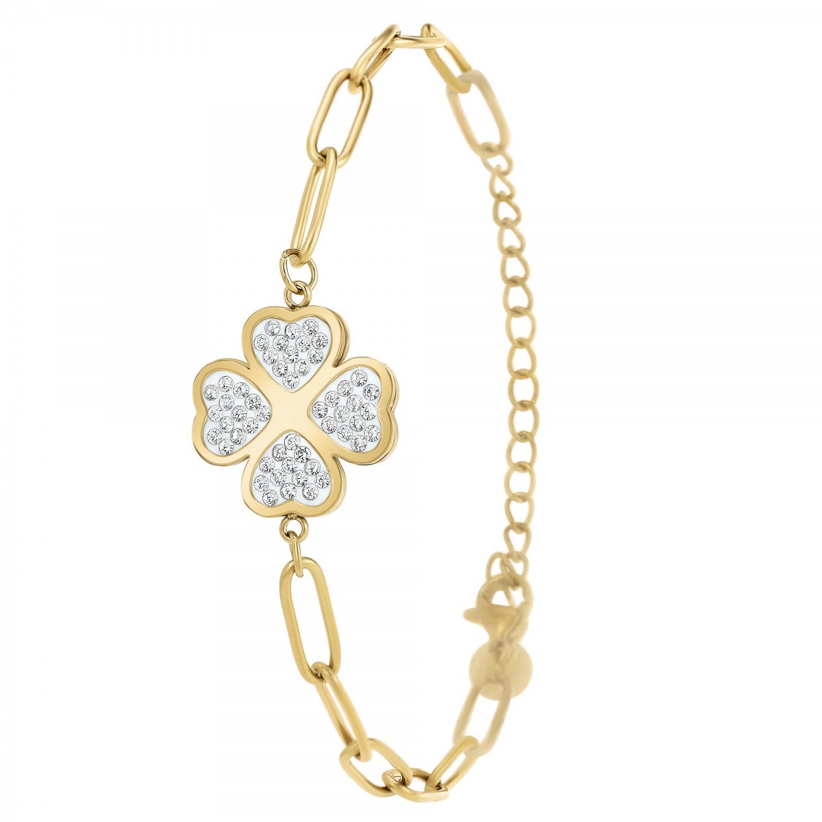 Bracelet trèfle par SC Bohème orné de Cristaux scintillants