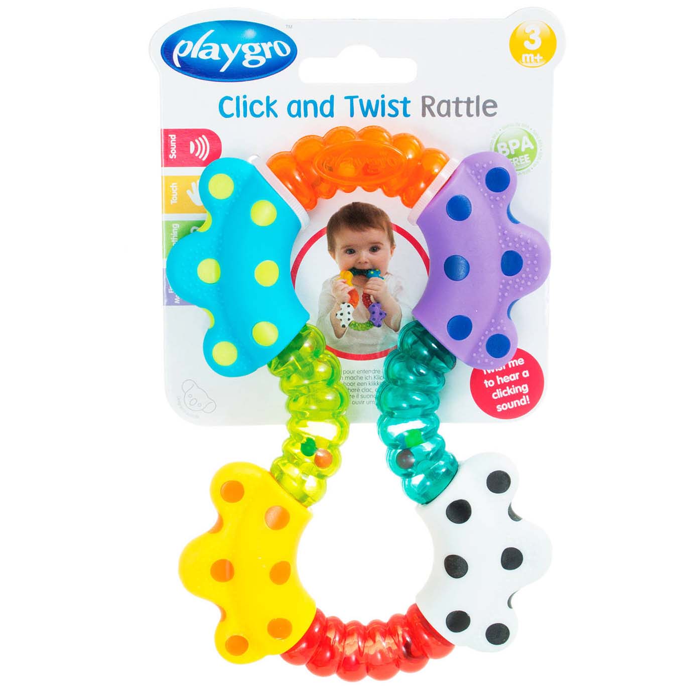 Playgro Click Twist Rattle rammelaar multi