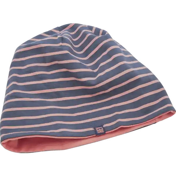 Jersey Mütze Ringel pink / navy