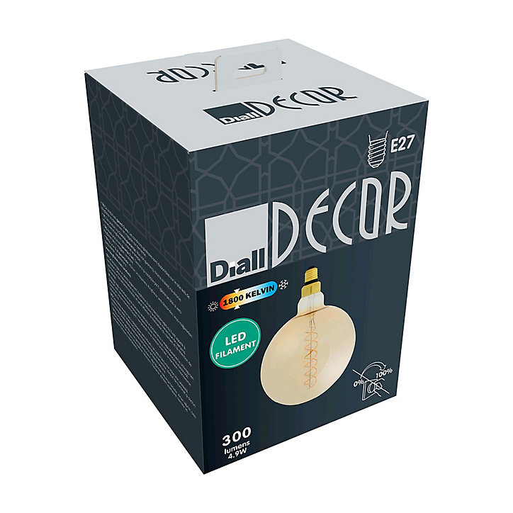 Ampoule LED globe E27 300lm 5W = 28W Ø20cm Diall blanc chaud