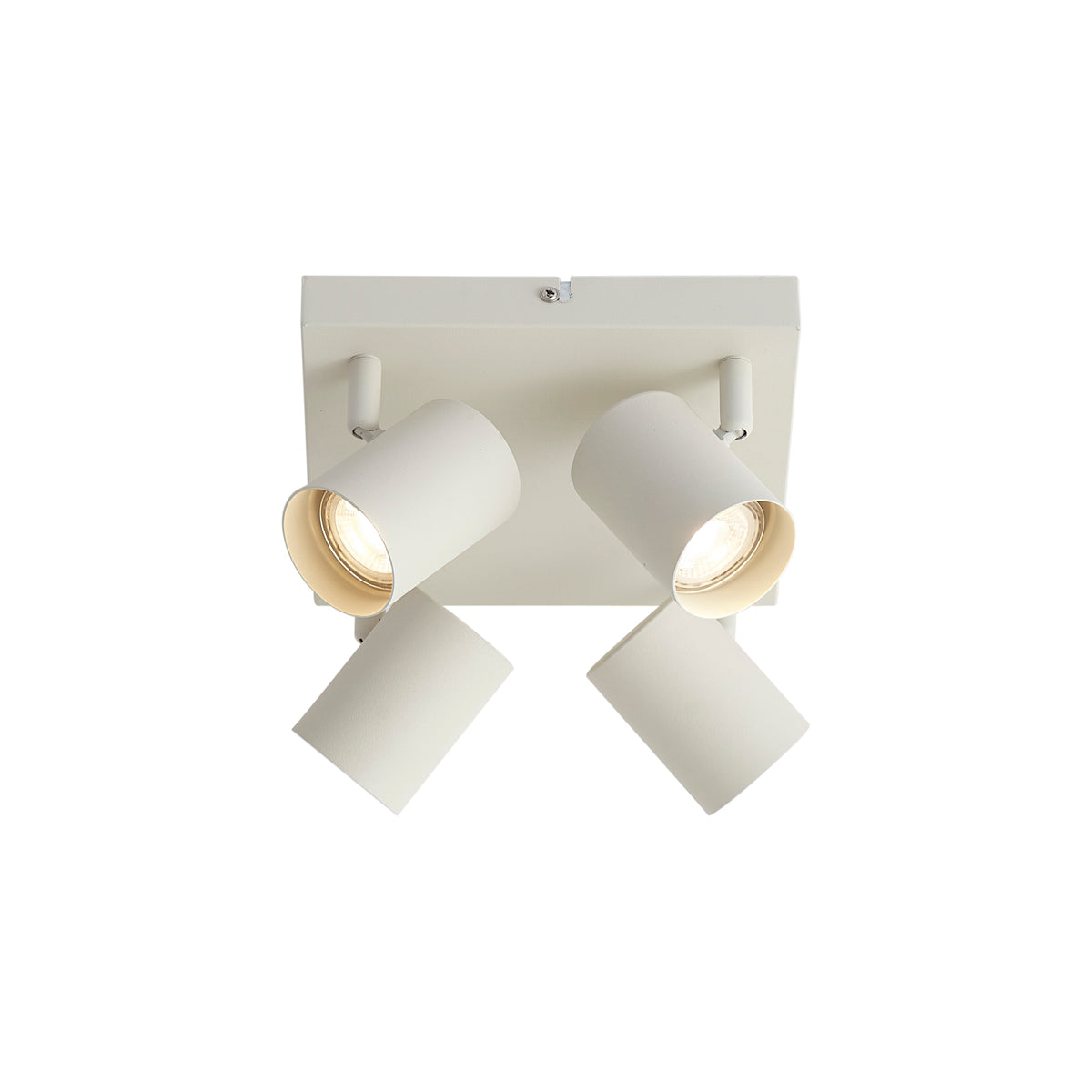 QAZQA Moderne plafondspot beige 4-lichts kantelbaar - Jeana
