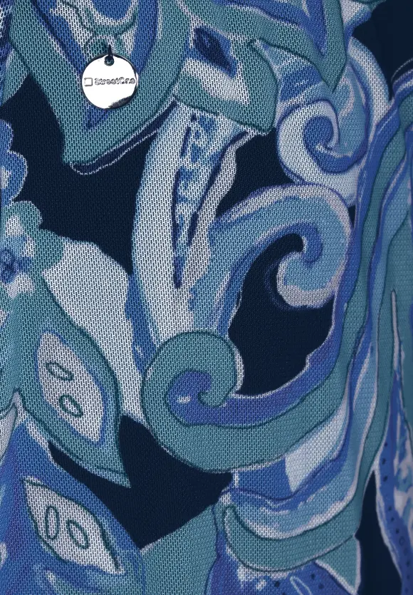 Paisley Mesh Rock - intense aqua