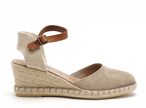 Verbenas nu pieds talons femme malena serraje beige