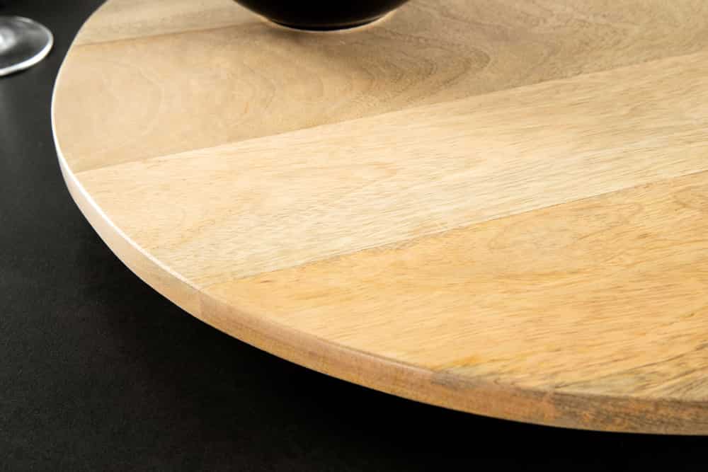 Runder Drehteller MAKASSAR 50cm natur Mangoholz massiv handmade
