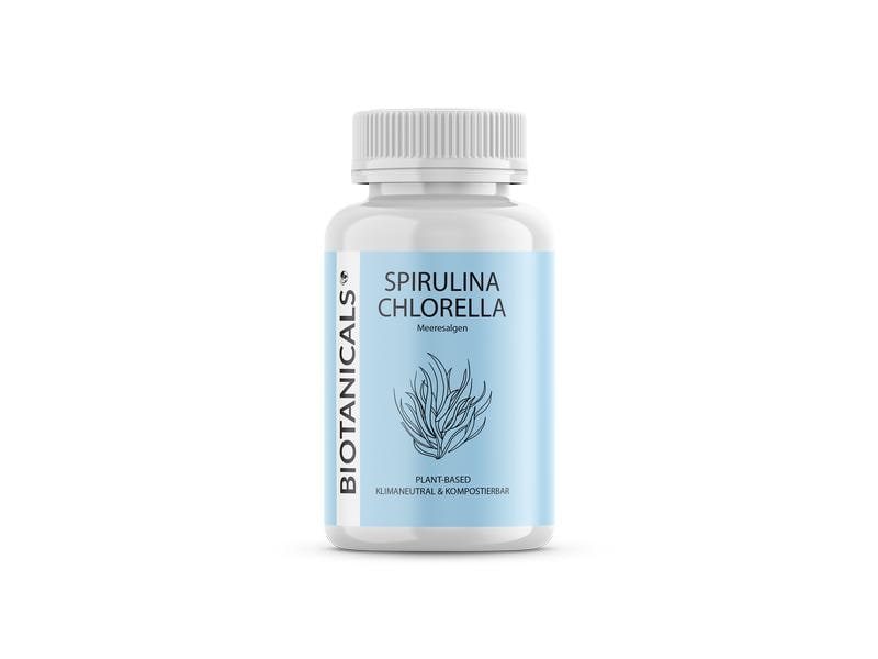 Biotanicals Spirulina   Chlorella 120 Kapseln Vegane Nahrungsergänzung mit Spirulina und Chlorella