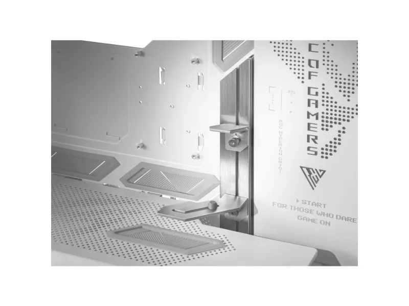 ASUS ROG Hyperion GR701 - FT gaming - udvidet ATX - sidepanel med vindue (hærdet glas) - ingen strømforsyning - hvid - USB/Lyd