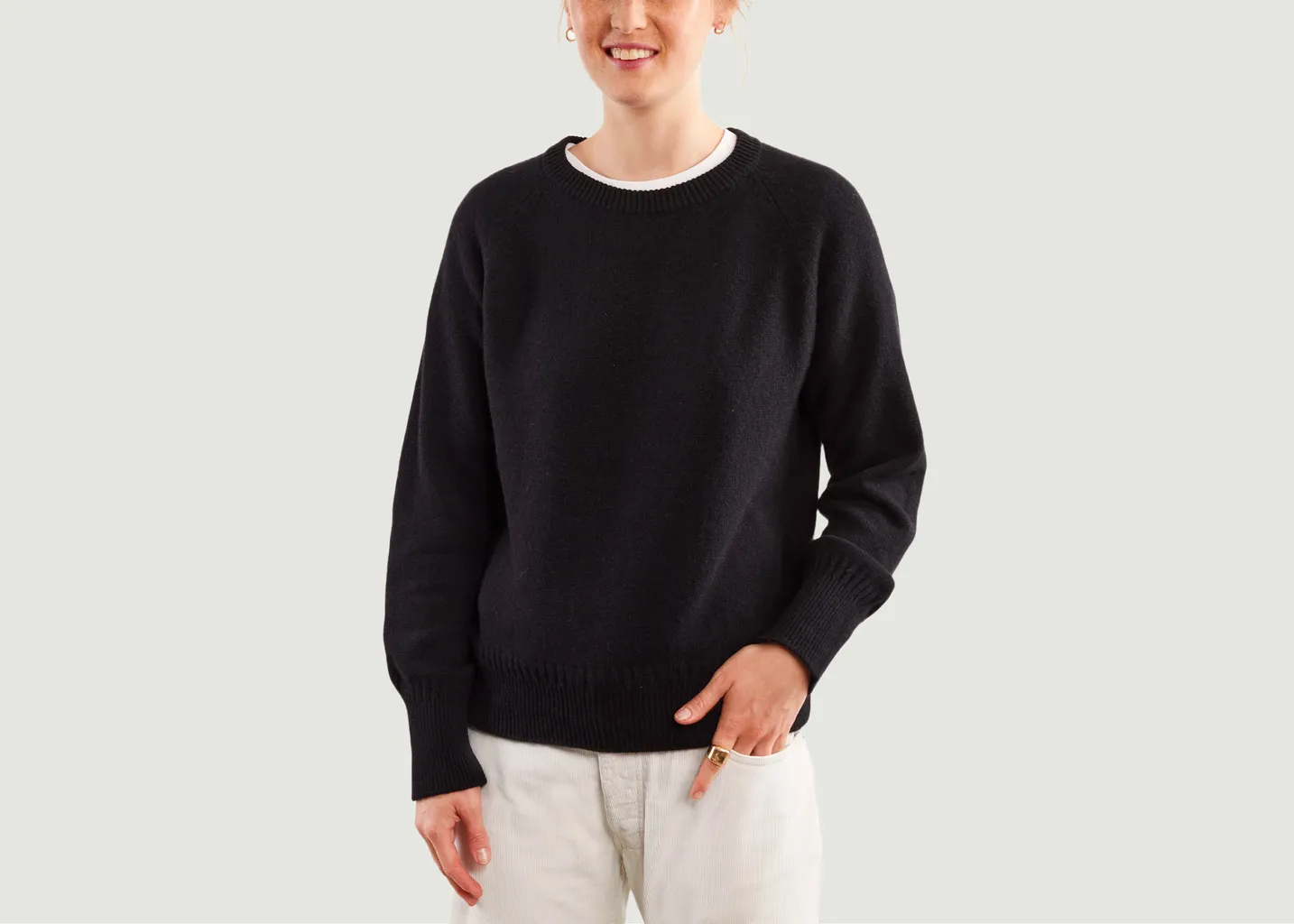Pull col rond en cachemire Tricot