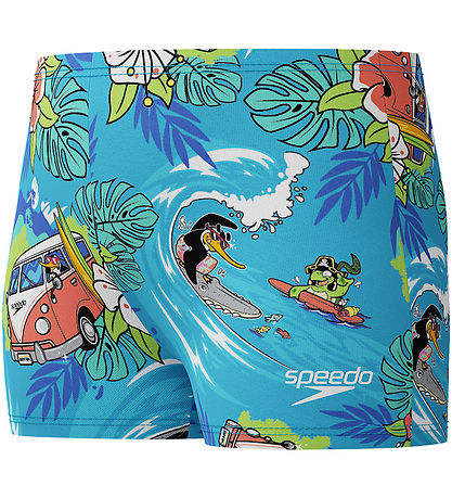 Speedo Badehose - Schwimmen lernen - Blau m. Print
