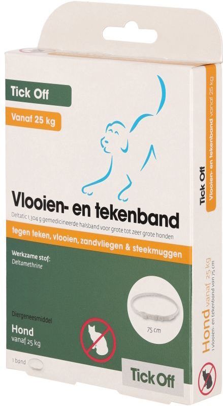 Tick Off Anti Vlooien en Teken Halsband Hond vanaf 25 kg
