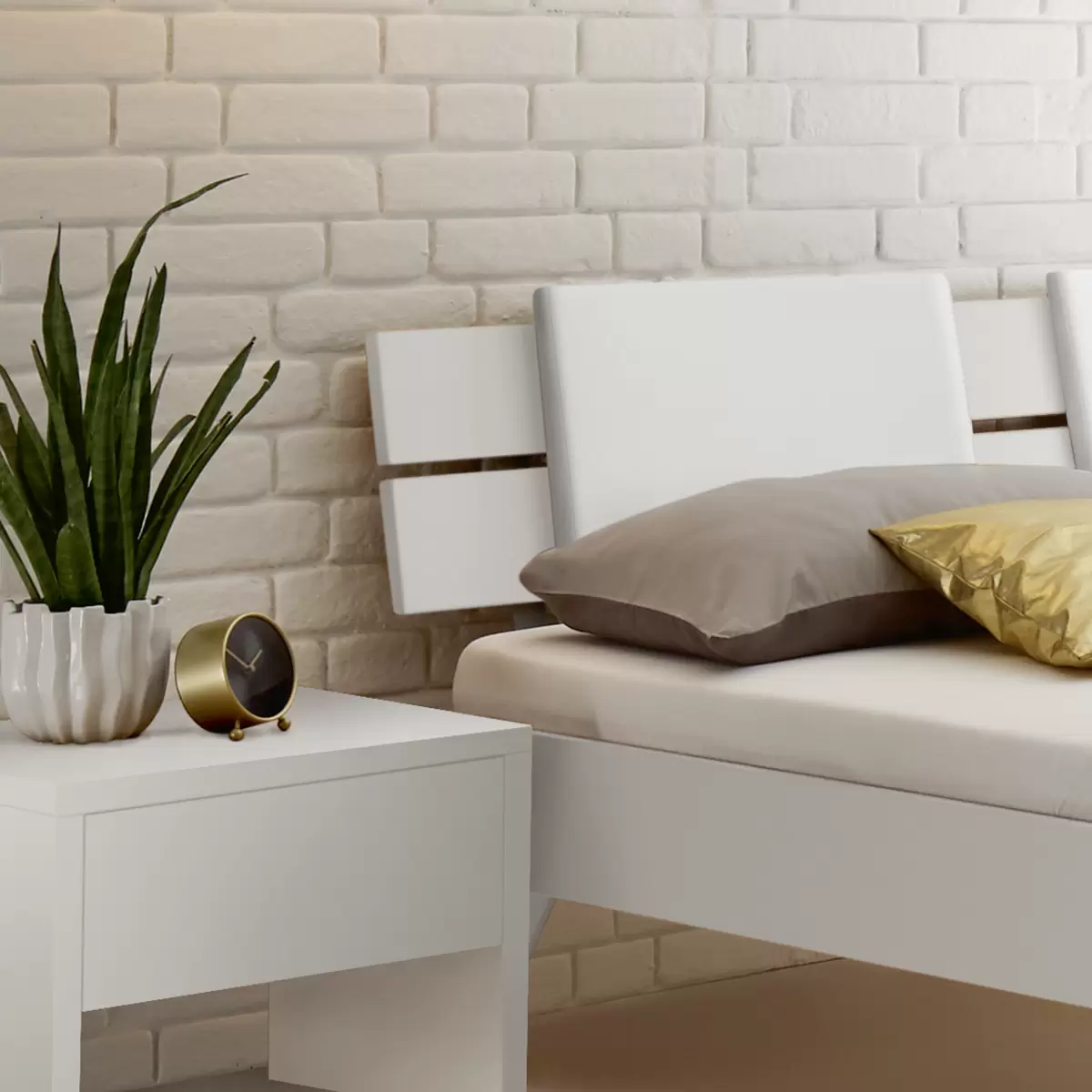 Hasena Bett Ortona 180 x 200 weiss