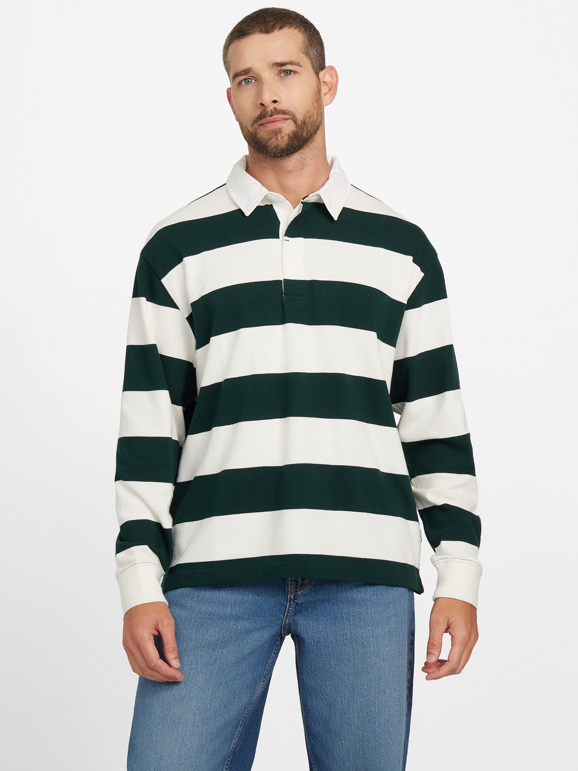 Polo de rugby Eco Alpine Stripe