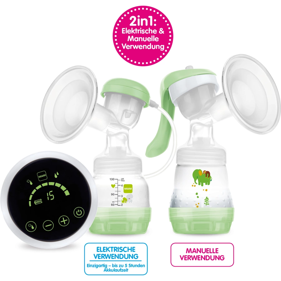 MAM  Milchpumpe 2in1 grün