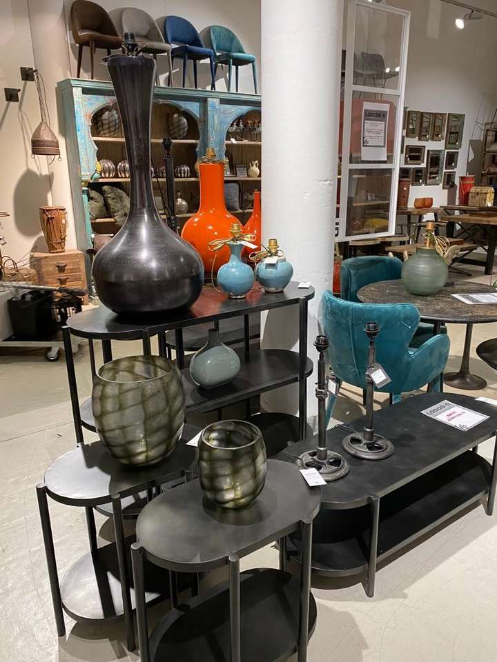 Bijzettafel Bologna Zwart 60-52-38