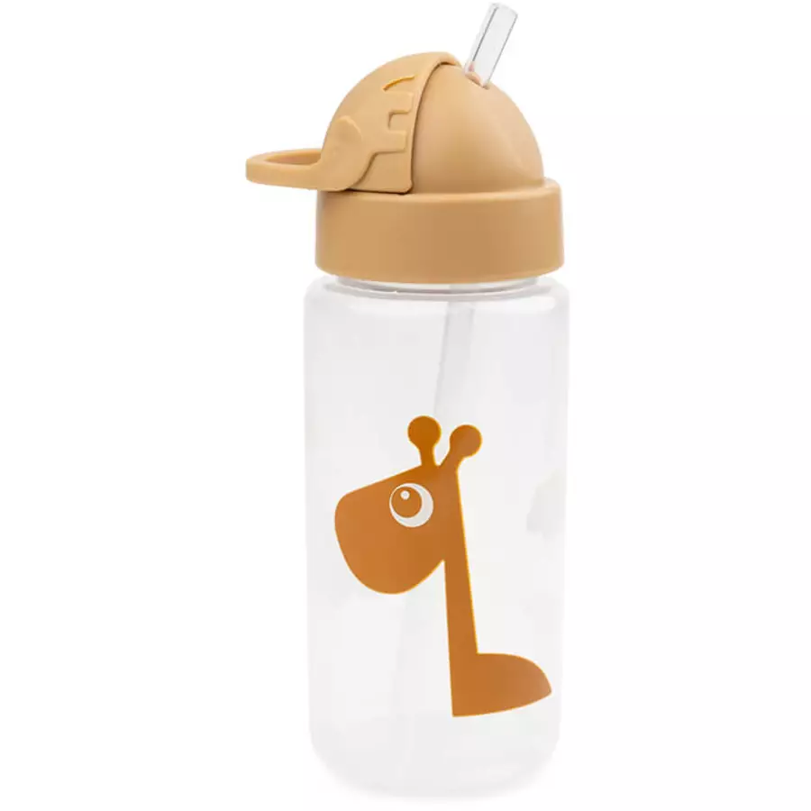 Done by Deer™ Trinkflasche mit Strohhalm Raffi Senfgelb