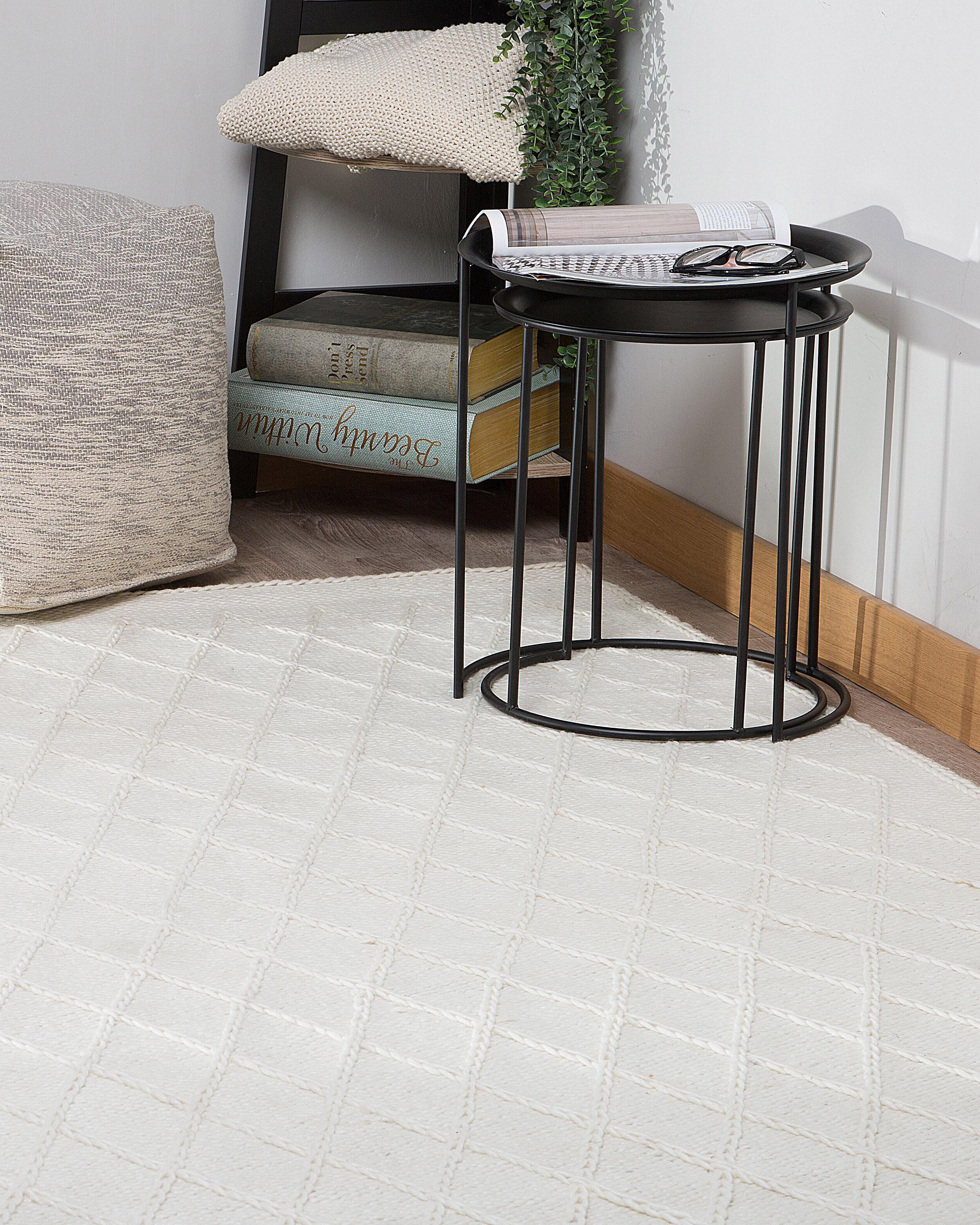 Vloerkleed ERZIN Gebroken wit 160 x 230 cm