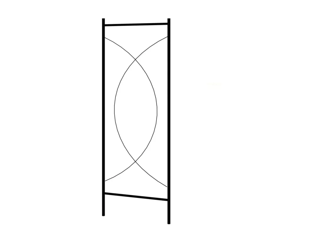 Voûte de jardin Noir 150x34x240 cm Fer