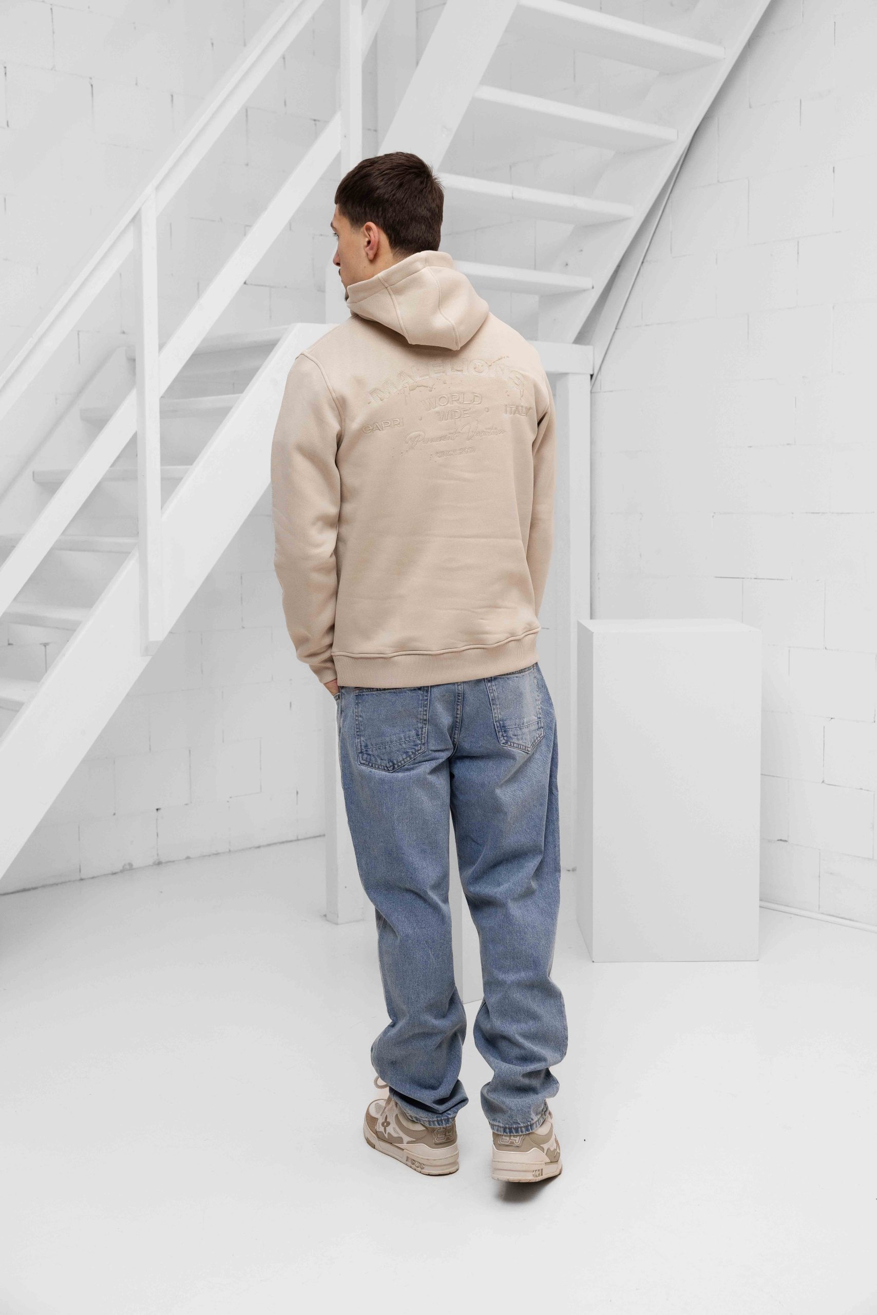 Malelions Permanent Vacation Hoodie Heren Lichtbruin