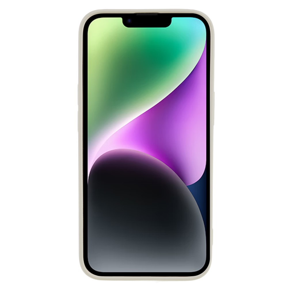 iPhone 15 Gummi Case Hülle mit Kameraschutz - Weiss (Matt)