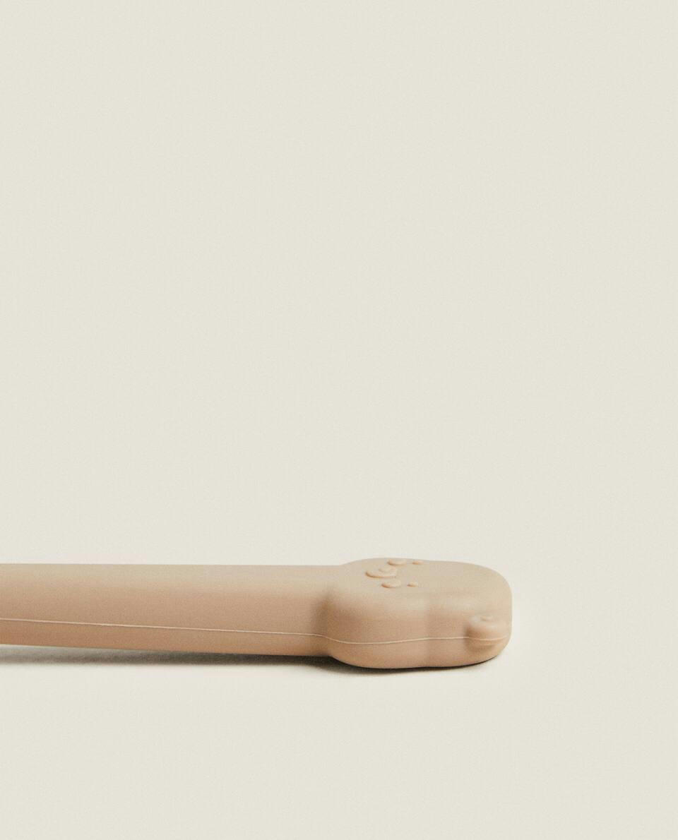 COLHER DE SILICONE EM FORMATO DE URSO