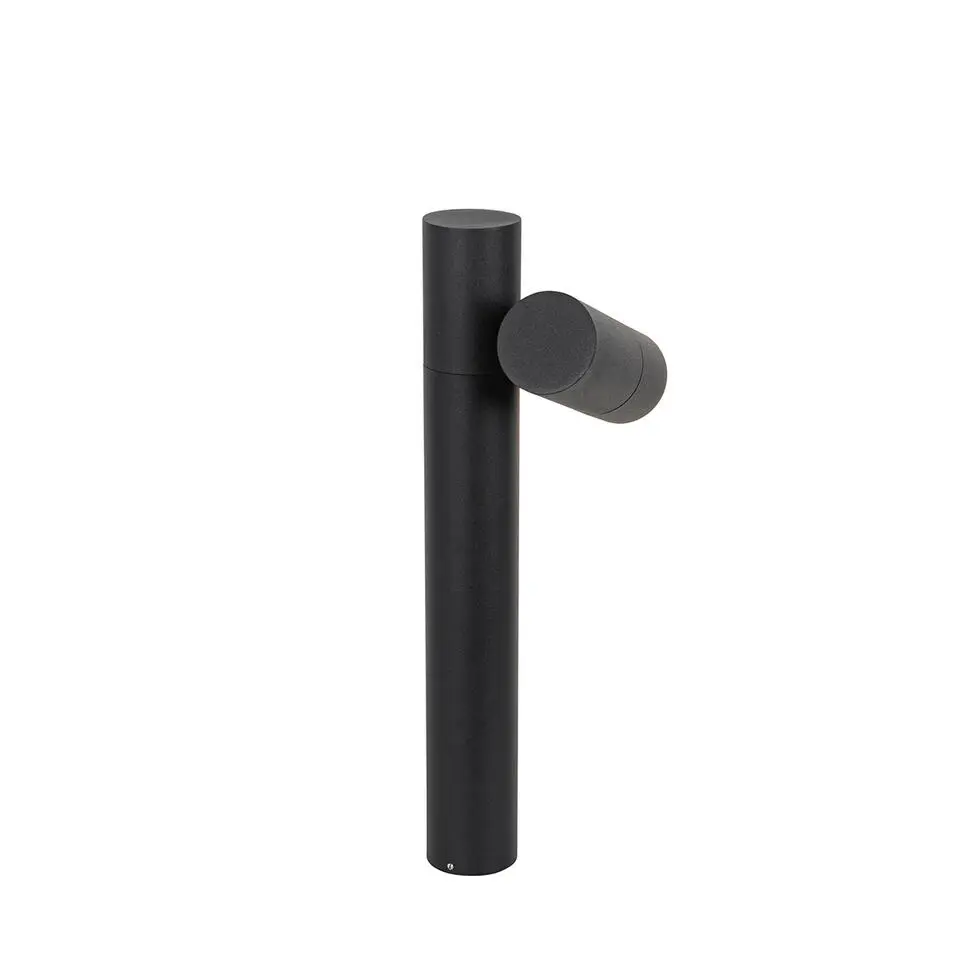 Qazqa staande buitenlampen duo zwart gu10