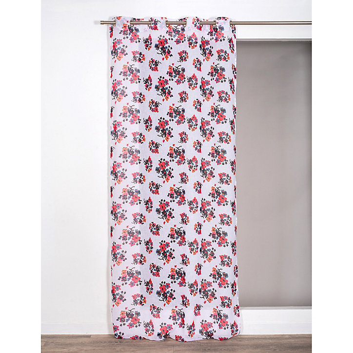 Voilage tamisant à œillet Maia Rocle l.140 x l.240 cm rose