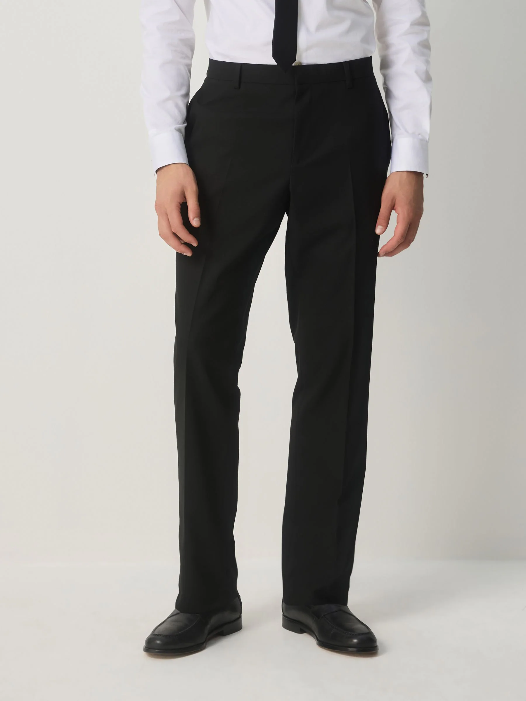 Zwart - Tailored Fit Tuxedo Suit Trousers