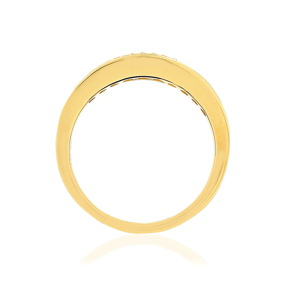 Bague or jaune 750 diamants synthétiques total 1.01 carat