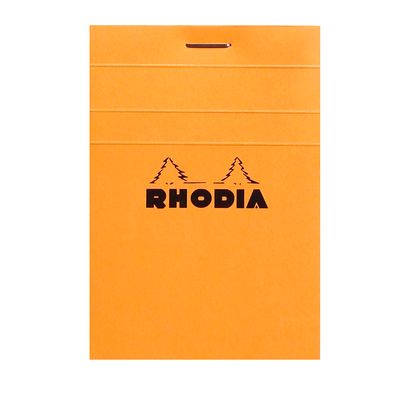 Rhodia - Bloc notes - 7,4 x 10,5 cm - 80 pages - petits carreaux - 80g