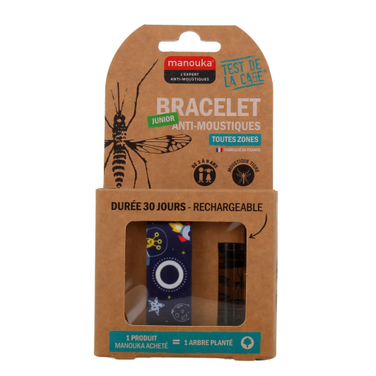 Manouka bracelet anti moustiques rechargeable - Enfant et adulte