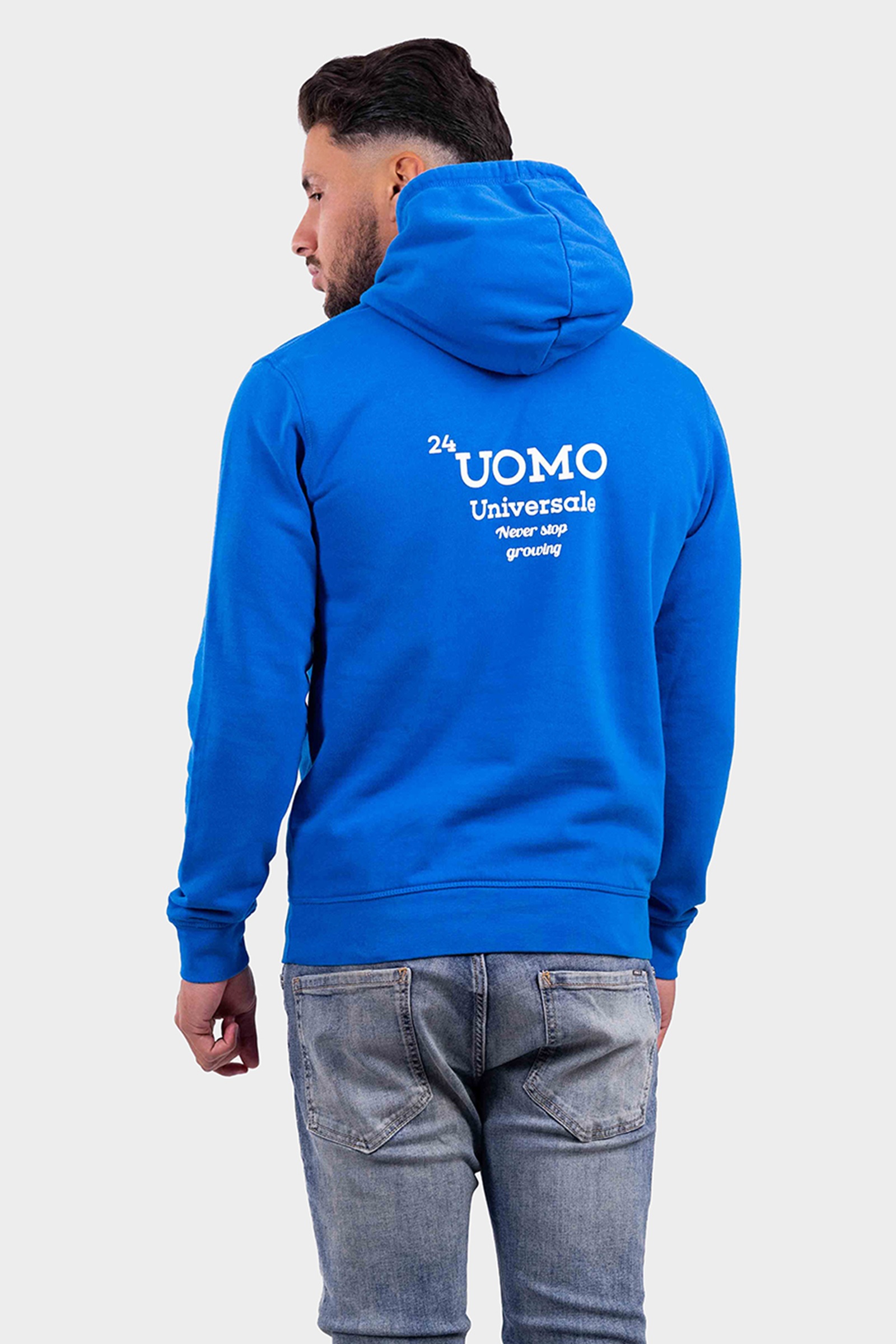 24 Uomo Universale Hoodie Heren Kobalt Blauw