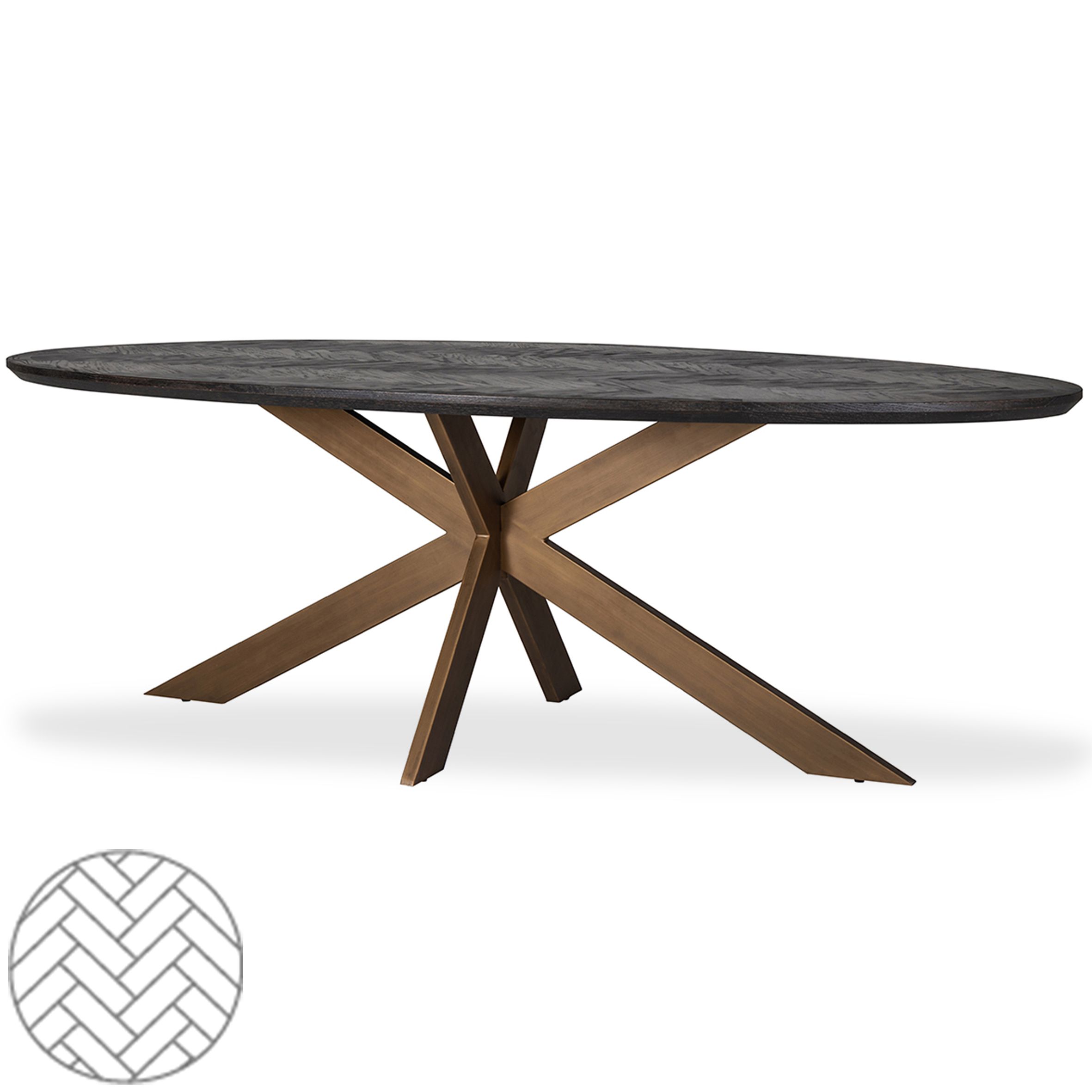 Eettafel Ovaal  Blackbone Brass