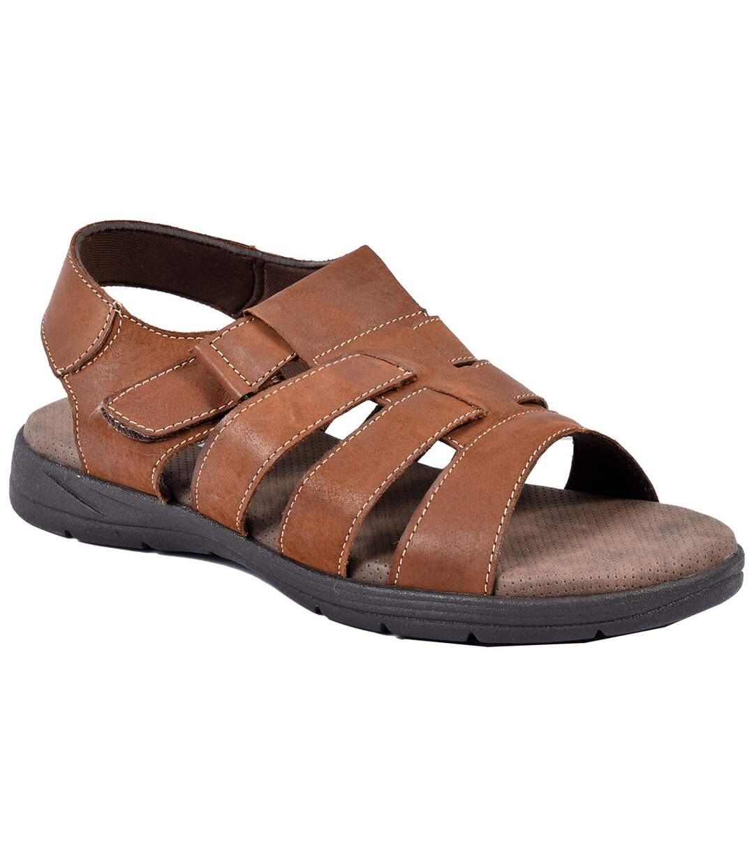 Sandales CUIR scratch HM08 MARRON
