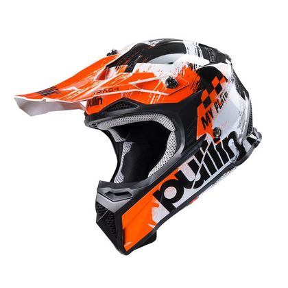 Casque cross Pull-in TRASH 2024 - Noir / Orange
