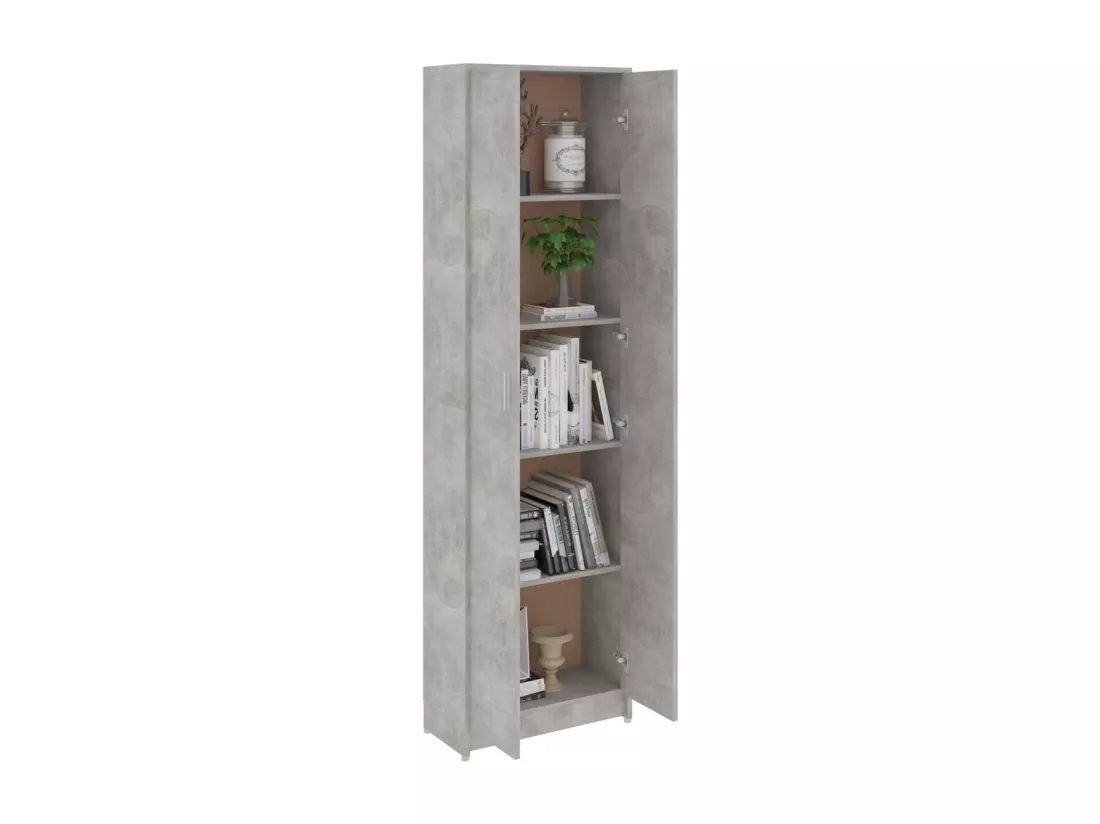 Garde-robe de couloir Gris béton 55x25x189 cm Bois d'ingénierie