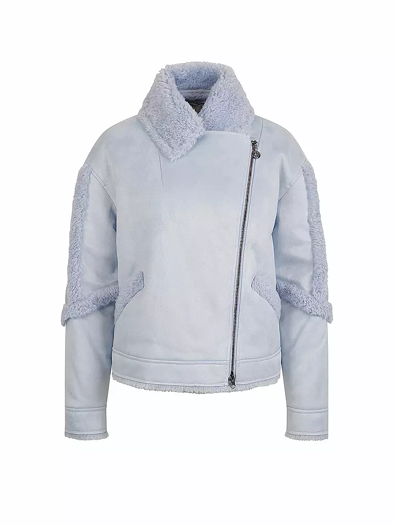 SPORTALM Jacke in Felloptik hellblau