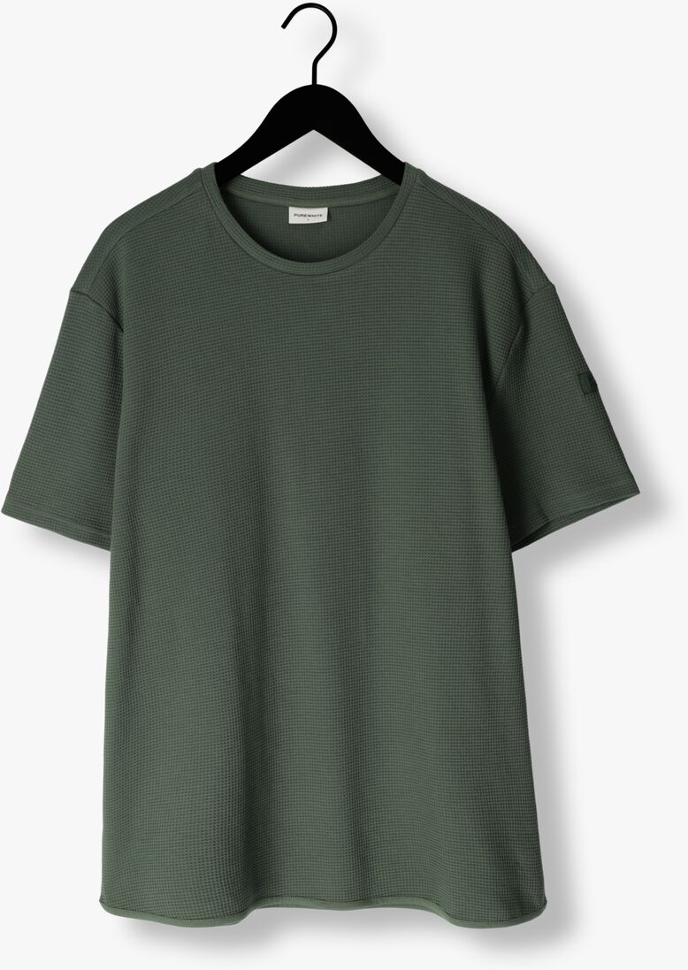 PUREWHITE olijf purewhite t-shirt tshirt with waffle structure