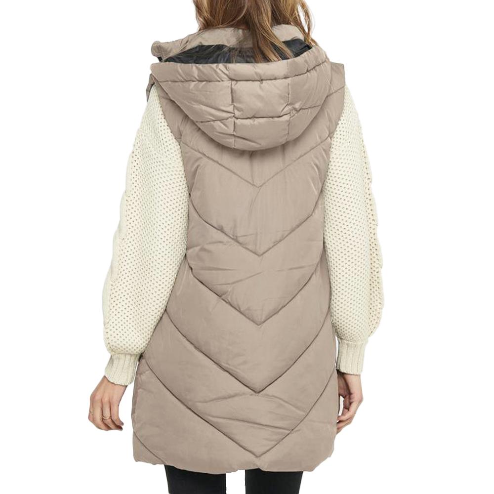 JDY Doudoune sans manche Beige/Noir Femme JDY Padded Waistcoat