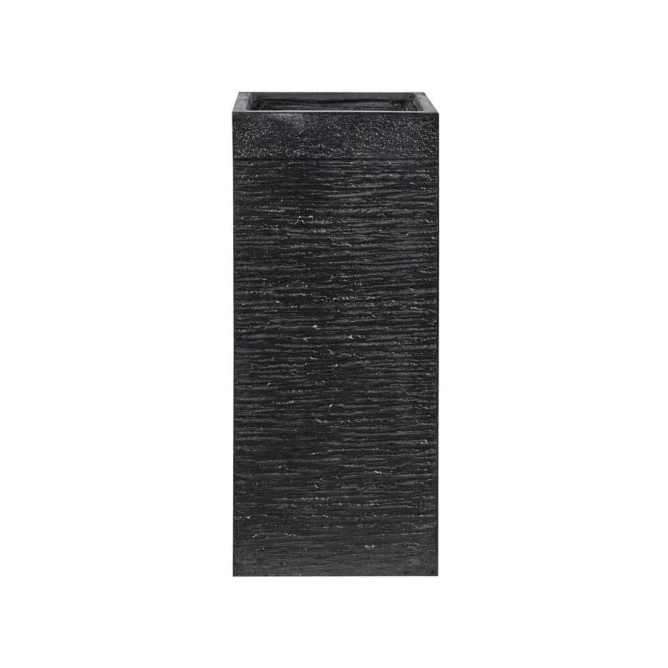DION - Plantenbak - Zwart - 26 cm - Klei-vezelmengsel