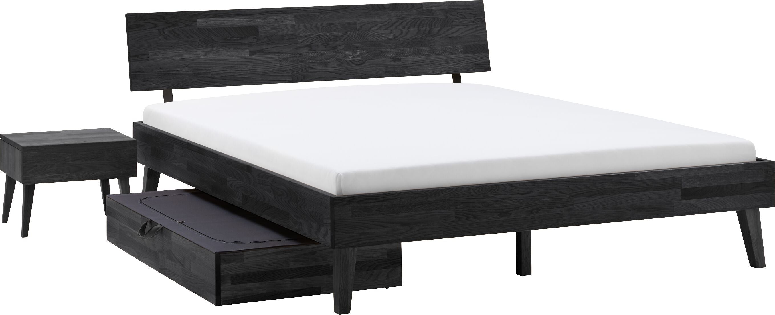 CARA Bett - Buche schwarz / B: 180.0 cm x T: 200.0 cm
