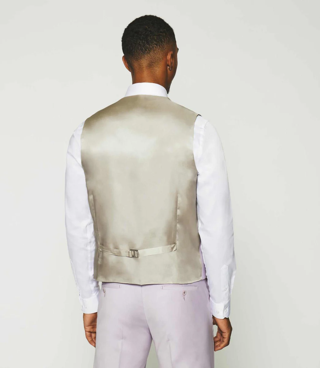Gilet de costume en laine parme clair JFAVORI